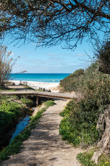 Path leading to Bodri beach in Corsica