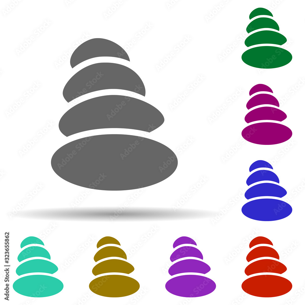 Poster rock in multi color style icon. simple glyph, flat vector of world religiosity icons for ui and ux, 