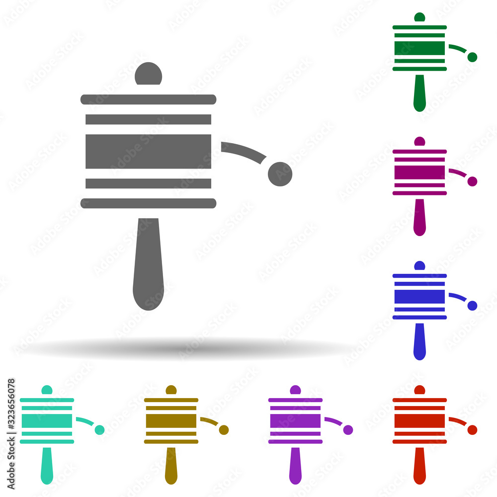 Poster prayer in multi color style icon. simple glyph, flat vector of world religiosity icons for ui and ux