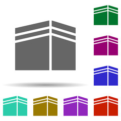 Kaaba in multi color style icon. Simple glyph, flat vector of world religiosity icons for ui and ux, website or mobile application