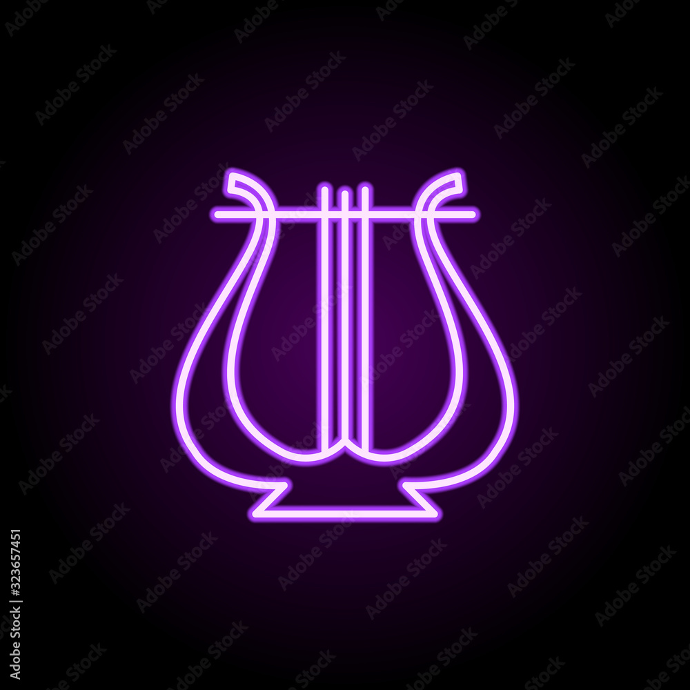Poster headphone neon icon. elements of music set. simple icon for websites, web design, mobile app, info g