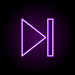 music note neon icon. Elements of music set. Simple icon for websites, web design, mobile app, info graphics