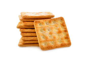 cookie piece on white background