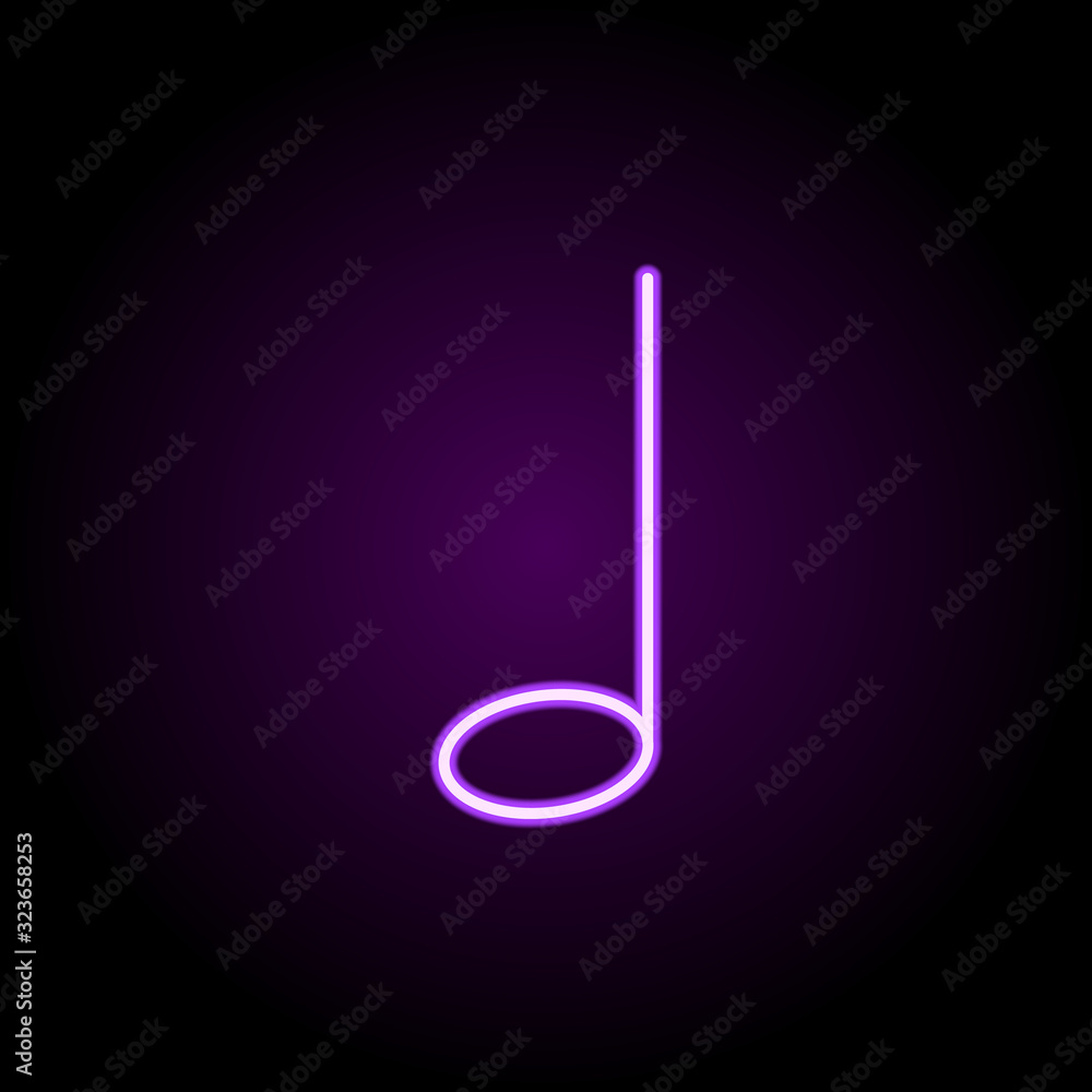 Poster pause sign neon icon. elements of music set. simple icon for websites, web design, mobile app, info 