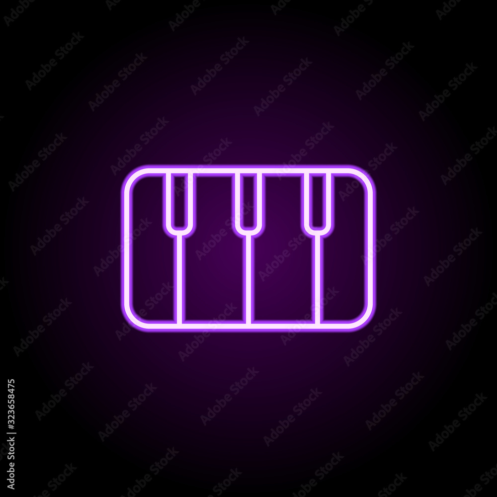 Poster share drum neon icon. elements of music set. simple icon for websites, web design, mobile app, info 