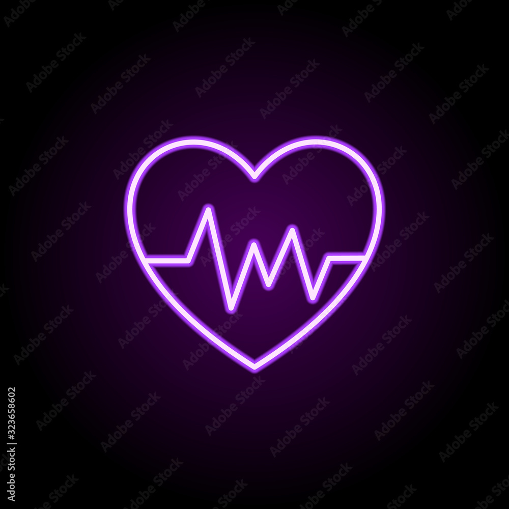 Poster accordion neon icon. elements of music set. simple icon for websites, web design, mobile app, info g