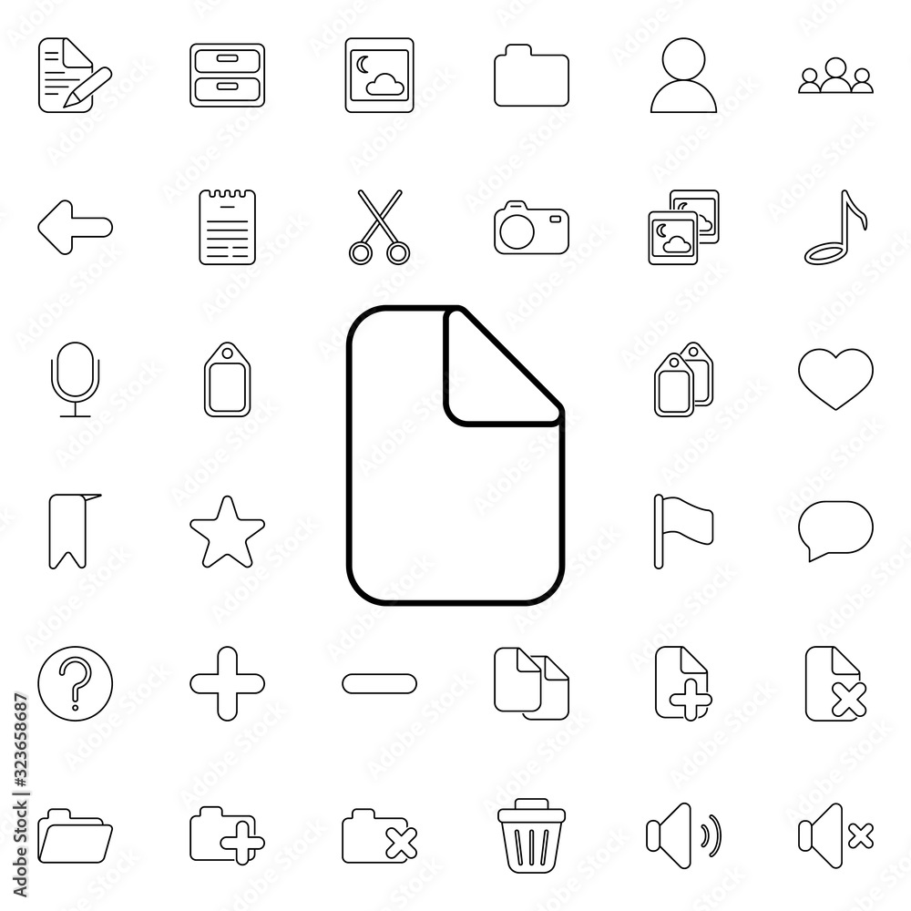 Poster document icon. universal set of web for website design and development, app development