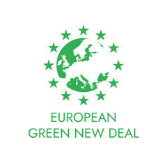 European green new deal vecteur 