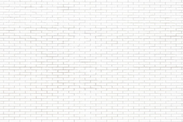 real wall made of solid white bricks, in horizontal plane