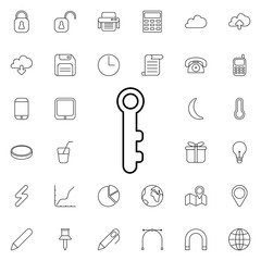 Key icon. Universal set of web for website design and development, app development