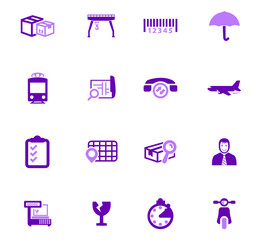 Logistic icons set