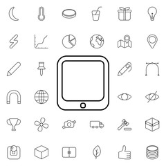 Tablet icon. Universal set of web for website design and development, app development