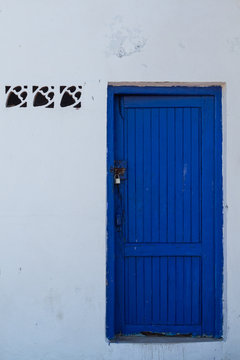 Blue door of a white house, Essaouira