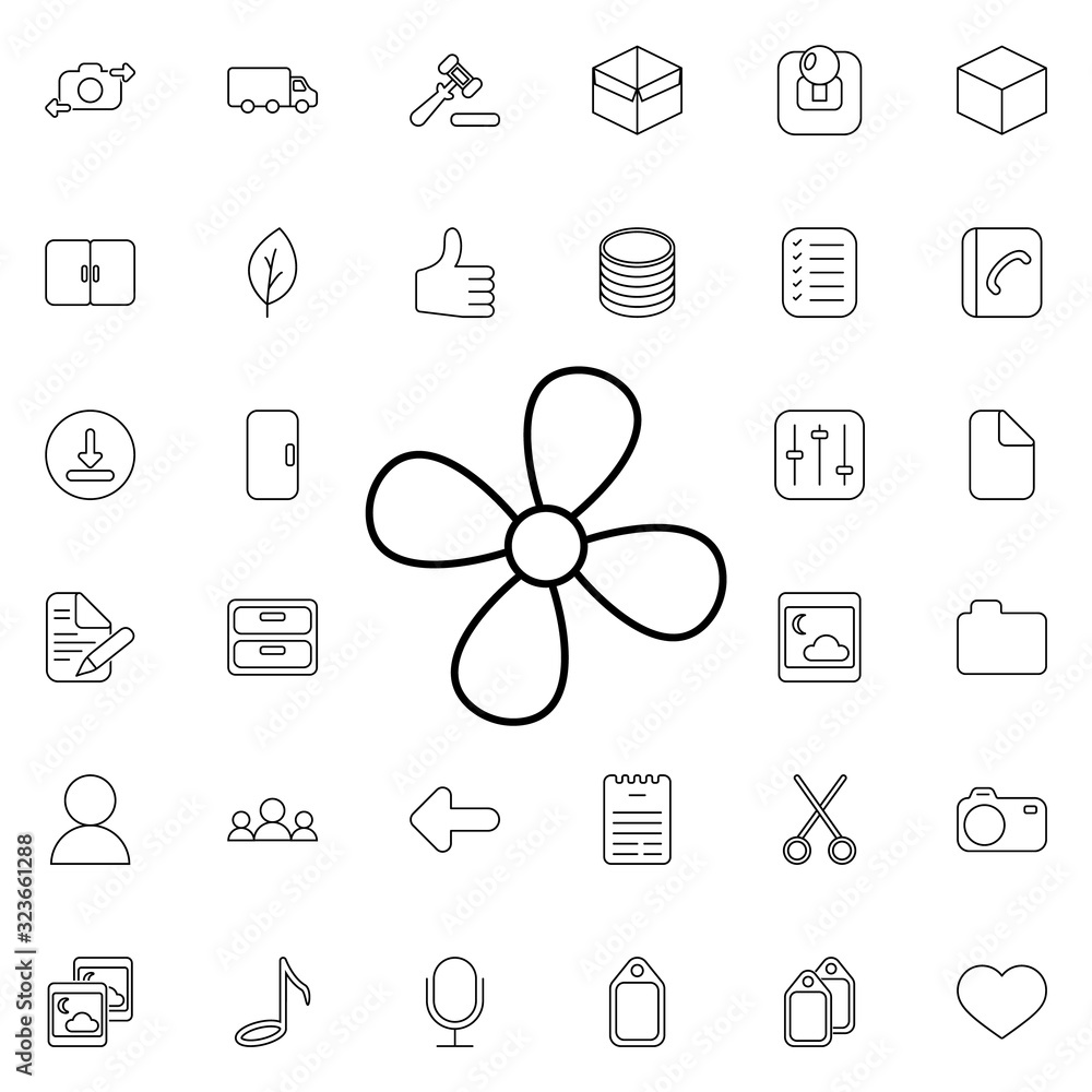 Poster flower icon. universal set of web for website design and development, app development