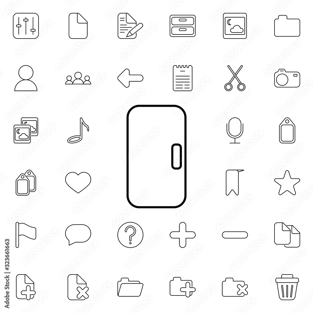 Poster door icon. universal set of web for website design and development, app development