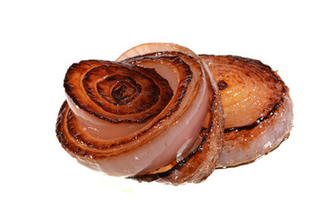Fototapeta premium fried onions isolated on white background
