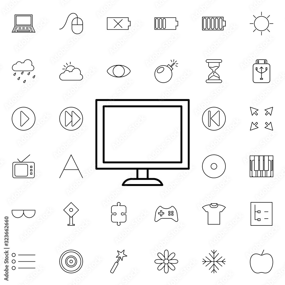 Poster computer icon. universal set of web for website design and development, app development