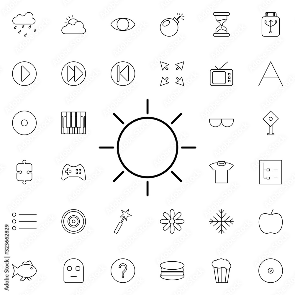 Poster sunny sign icon. universal set of web for website design and development, app development