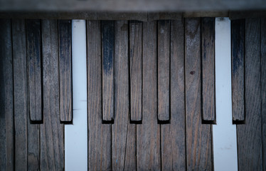 old, vintage piano. macro plan. close up