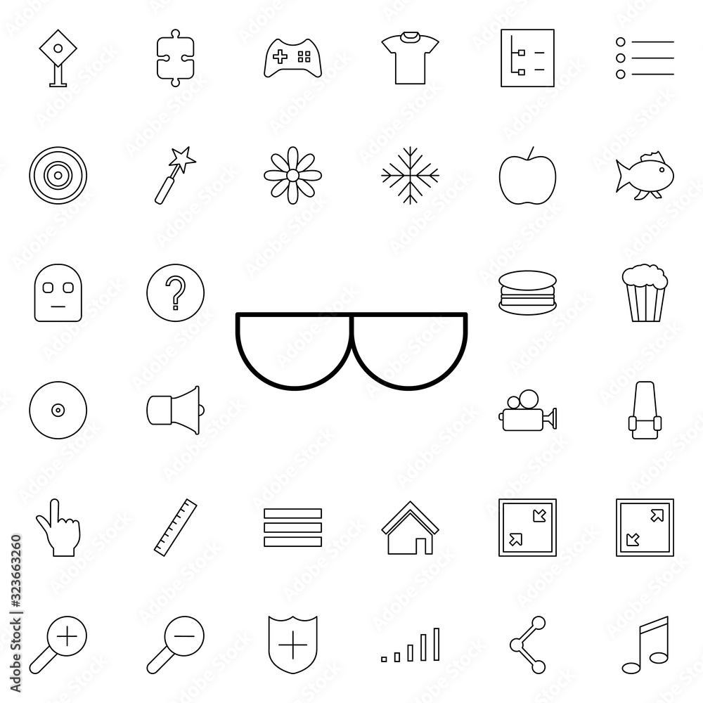 Aufkleber sun glasses icon. universal set of web for website design and development, app development