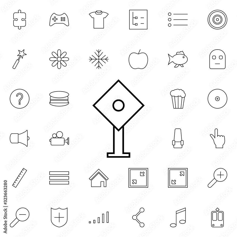 Poster road sign icon. universal set of web for website design and development, app development