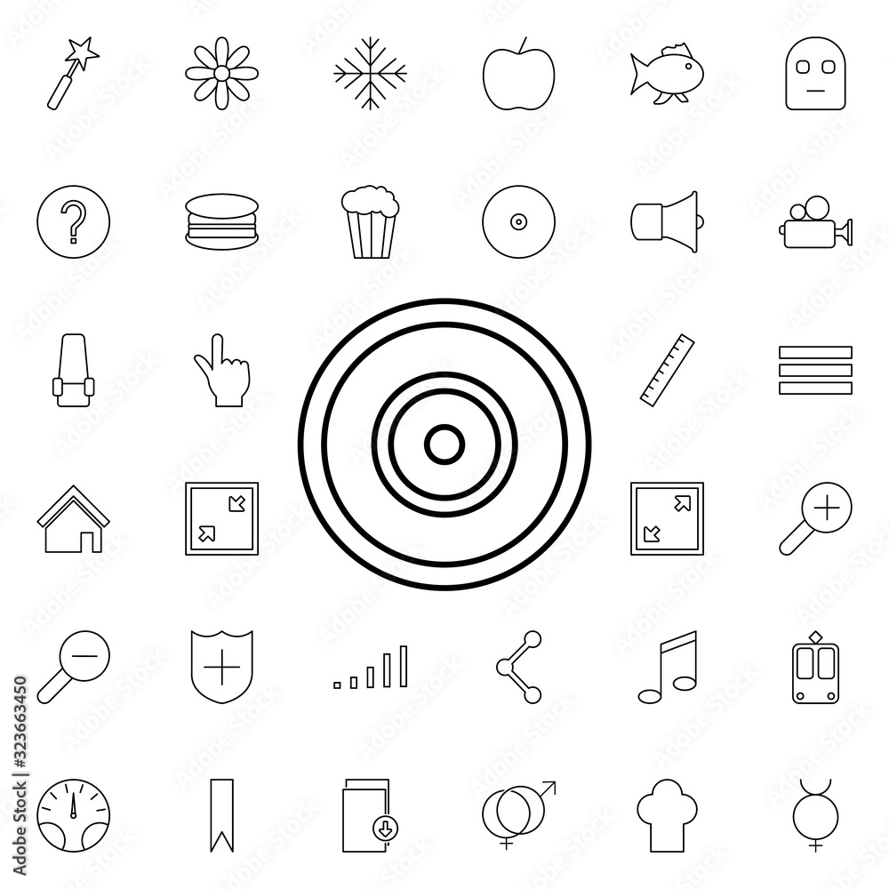 Poster target icon. universal set of web for website design and development, app development