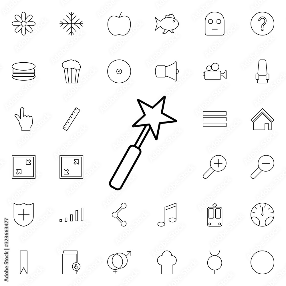 Poster magic wand icon. universal set of web for website design and development, app development