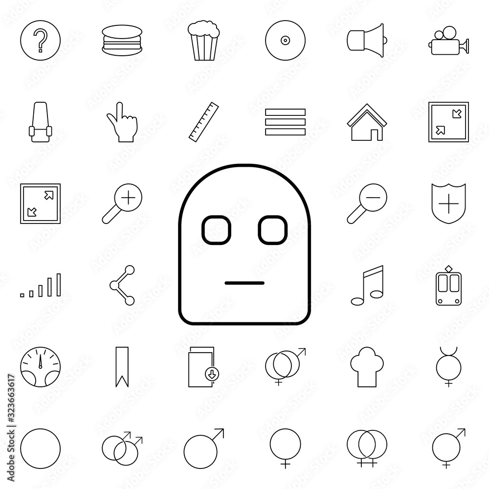 Poster ghost icon. universal set of web for website design and development, app development