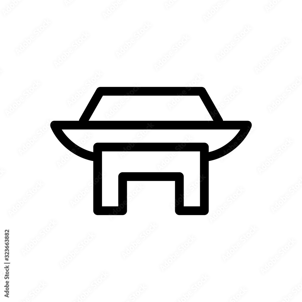 Poster building icon vector. thin line sign. isolated contour symbol illustration