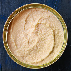 cod roe (seafood semi-finished, caviar codfish) menu concept. background. top view. copy space