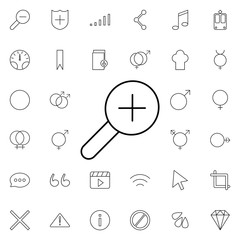 zoom in sign icon. Universal set of web for website design and development, app development