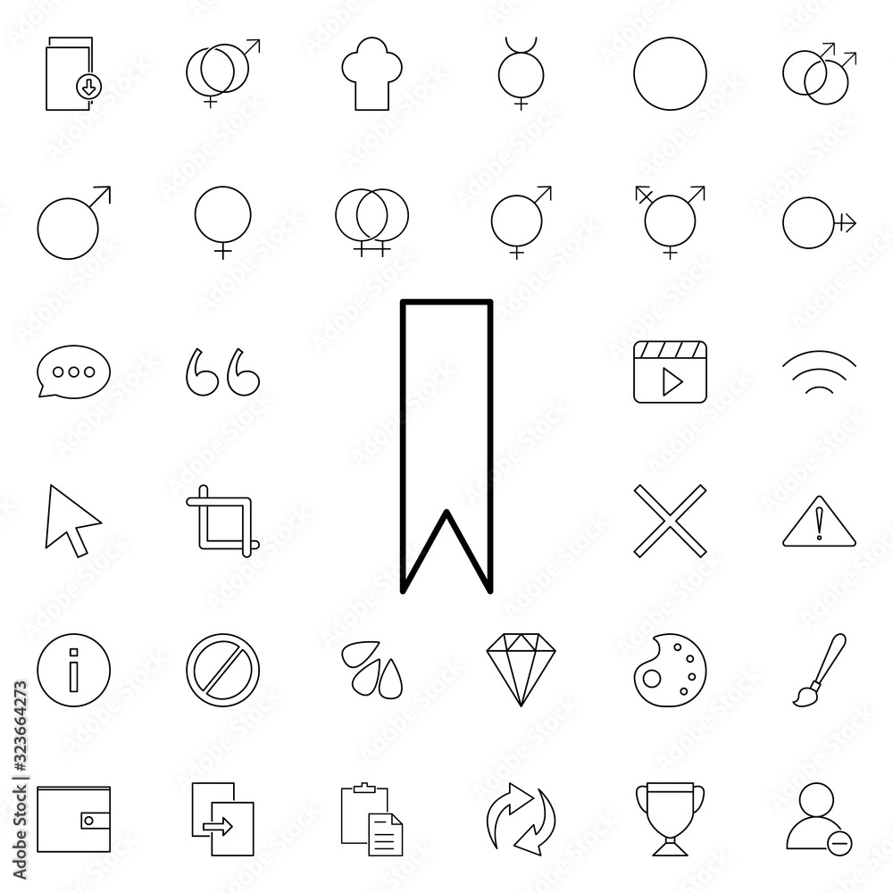 Poster remark sign icon. universal set of web for website design and development, app development