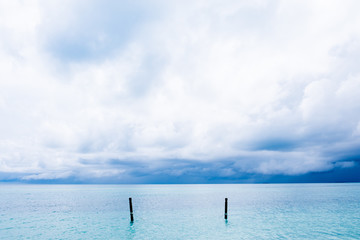 seascape in an atoll in maldives
