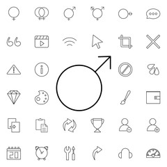 male sign icon. Universal set of web for website design and development, app development