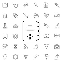 medical report icon. Universal set of medicine for website design and development, app development
