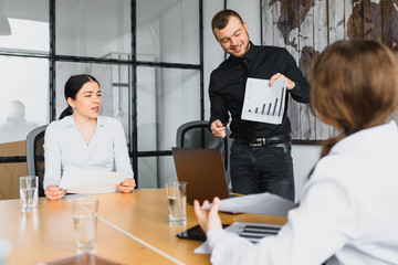 Business Team Busy Working Talking Concept