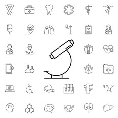 microscope icon. Universal set of medicine for website design and development, app development