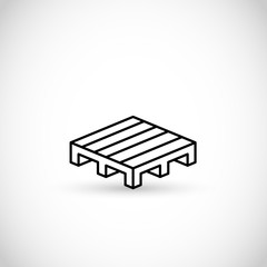 Pallet thin line style vector icon - 323665688