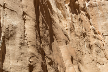 White canyon with yellow rocks. Egypt, desert, the Sinai Peninsula, Dahab.