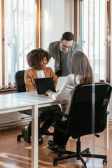 Businessteam working together on the project