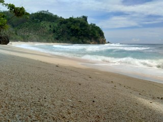 Golden Sand on the beach as background. Sand Texture. Golden sand with beautiful beach.