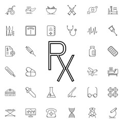 prescription icon. Universal set of medicine for website design and development, app development