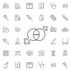 sexology icon. Universal set of medicine for website design and development, app development