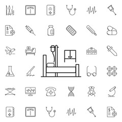 hospital bed icon. Universal set of medicine for website design and development, app development