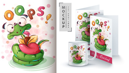 Sweet snake poster and merchandising