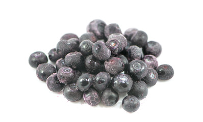 frozen blueberry an isolated on white background