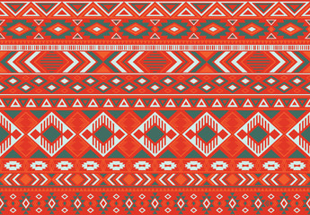 Boho pattern tribal ethnic motifs geometric seamless vector background. Trendy boho tribal motifs clothing fabric textile print traditional design with triangle and rhombus shapes.