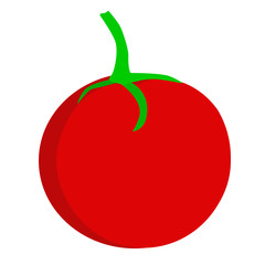 Fresh Red Tomato Vegetable isolated on white background.