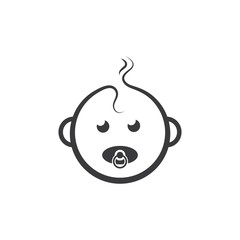 baby face icon vector illustration design