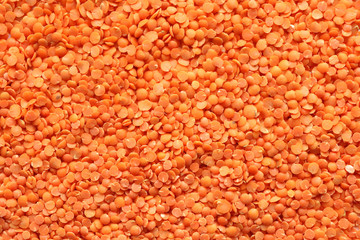 Red Lentil Texture Background Top View